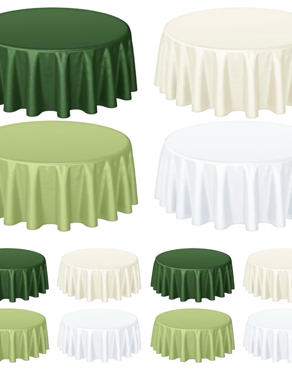 12 Pcs 84 Inch Round Table Cloth
